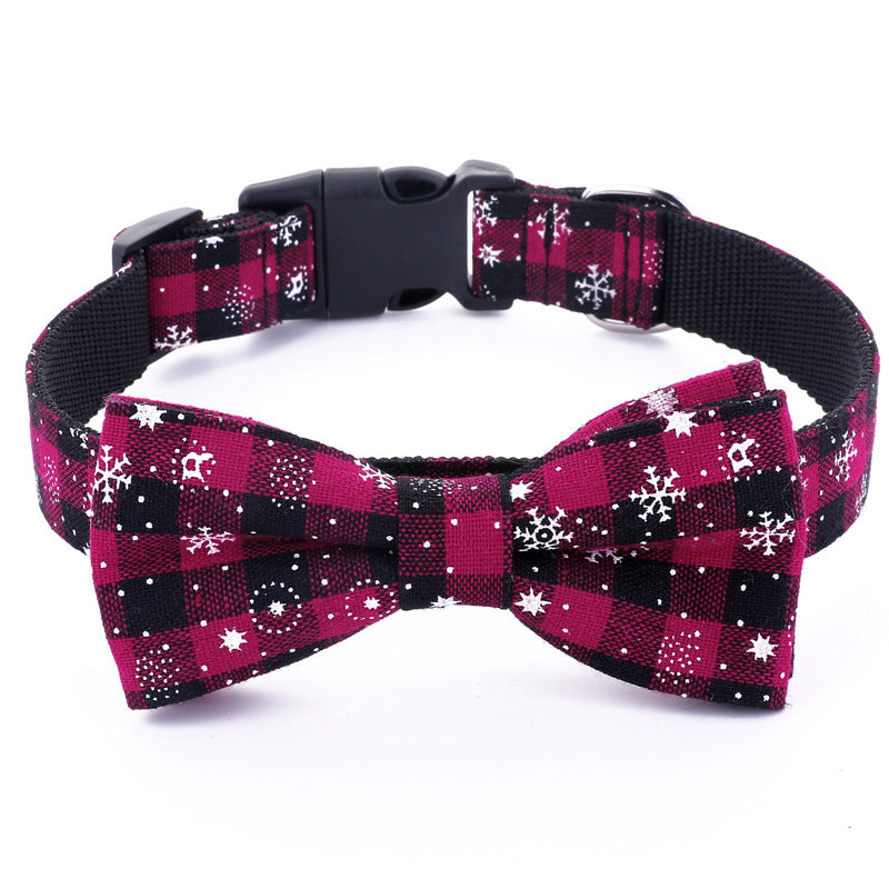 Wholesale Christmas Snowflake Nylon Dog Collar