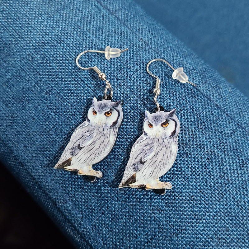 Wholesale Acrylic Hummingbird Pigeon Eagle Owl Parrot Earrings