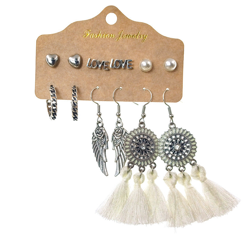 Wholesale Vintage Boho Tassel Set Earrings