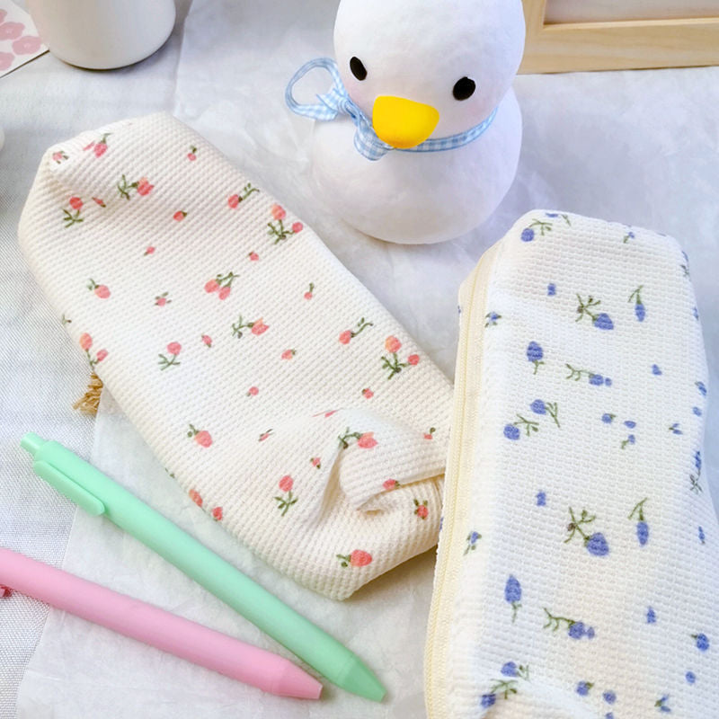 Wholesale Simple Small Floral Cotton Pencil Case