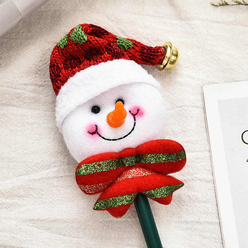 Wholesale Christmas Cloth Cartoon Old Man Snowman Pattern Pencil