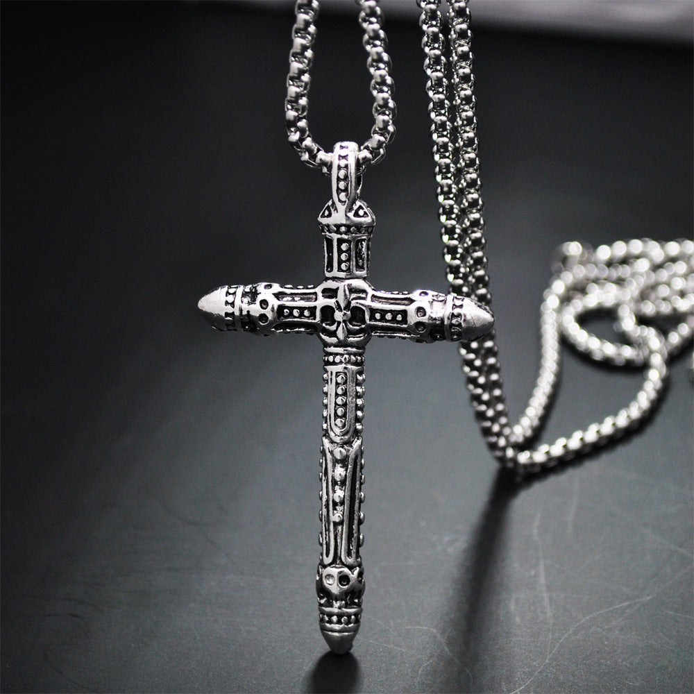 Wholesale Titanium Steel Cross Pendant Necklace