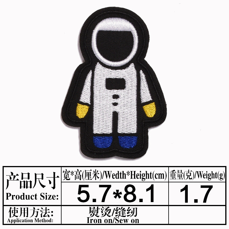 Wholesale Chic Space Planet Embroidery Patches Cloth DIY Craft Supply For Clothing Bags Fashion Accessory MysteryZone