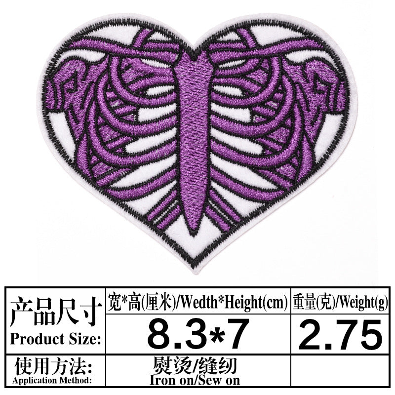 Wholesale Trendy Embroidered Love Heart Fabric Patches Decorative Fashion Accessory For Clothing Bags Hats DIY Craft Boutique Resale