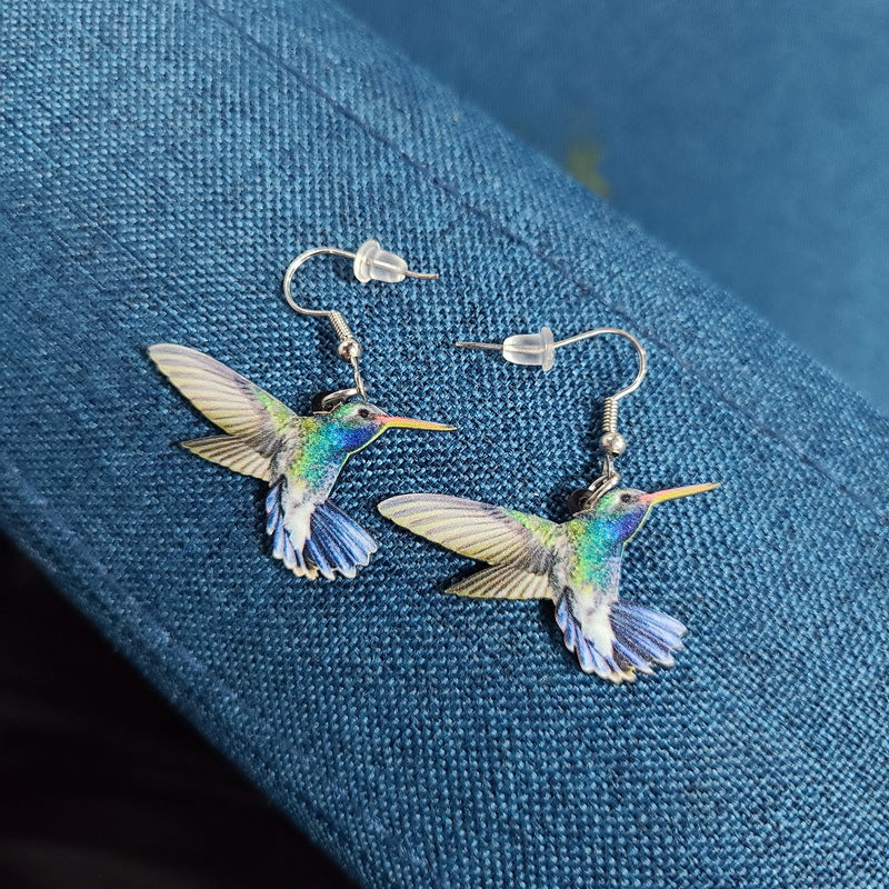 Wholesale Acrylic Hummingbird Pigeon Eagle Owl Parrot Earrings