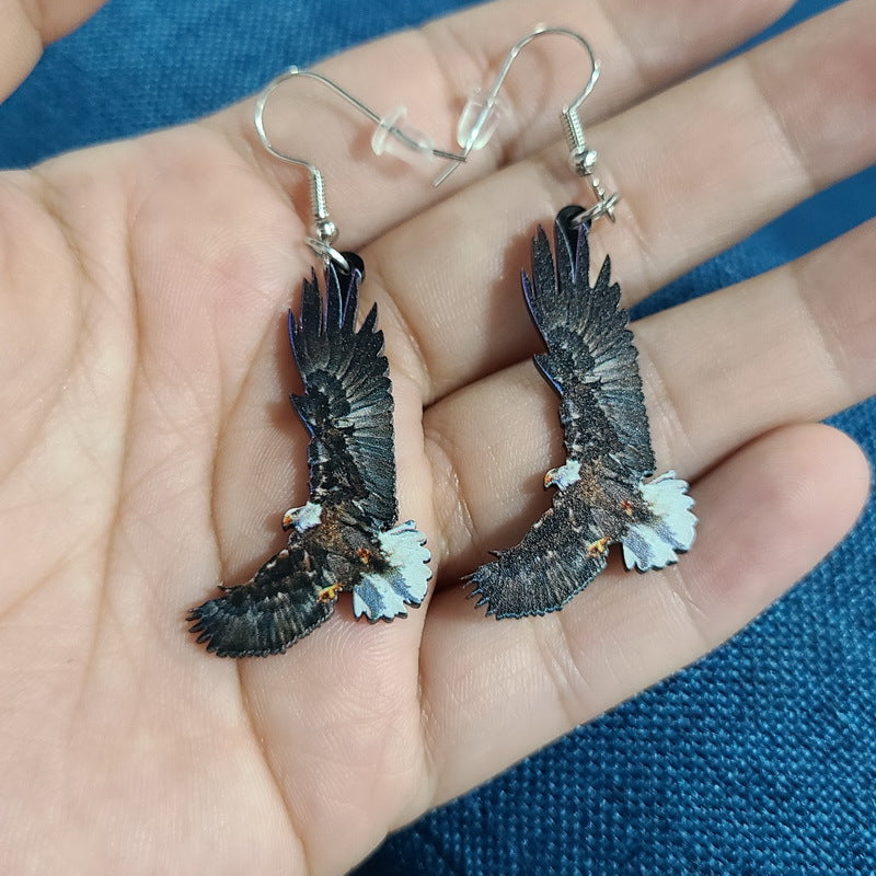 Wholesale Acrylic Hummingbird Pigeon Eagle Owl Parrot Earrings