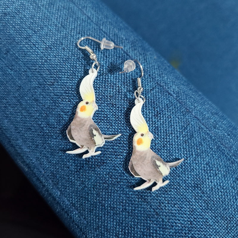 Wholesale Acrylic Hummingbird Pigeon Eagle Owl Parrot Earrings