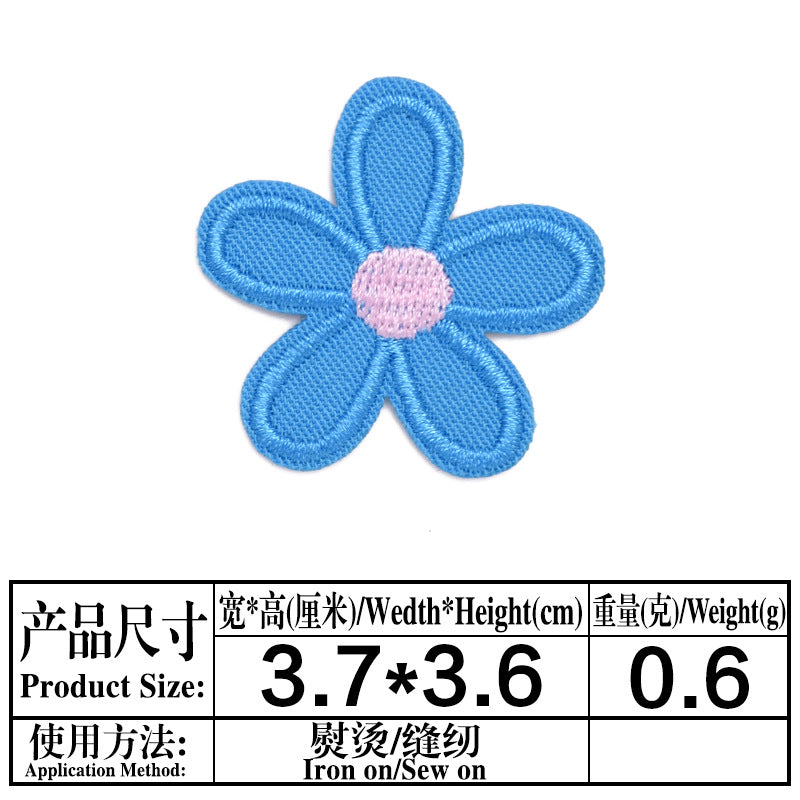 Wholesale Trendy Embroidered Felt Patches Iron On Sew On Applique With Butterfly Sun Flower Motifs For Clothing Bags DIY