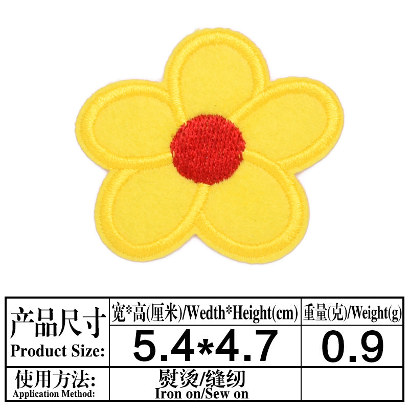 Wholesale Trendy Embroidered Felt Patches Iron On Sew On Applique With Butterfly Sun Flower Motifs For Clothing Bags DIY