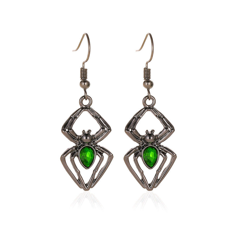 Wholesale Alloy Retro Green   Jewelry Set 3 Piece Necklace Earrings Ring For Women Party Costume Accessory