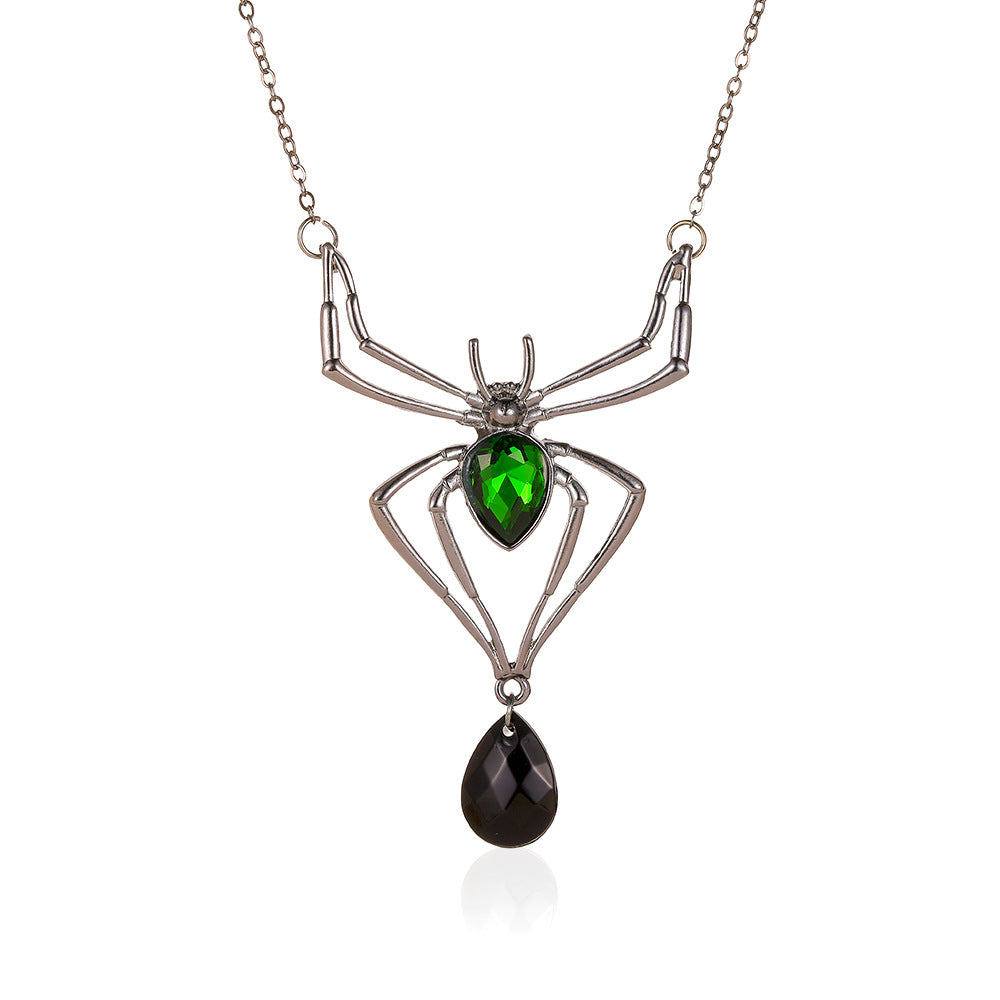 Wholesale Alloy Retro Green   Jewelry Set 3 Piece Necklace Earrings Ring For Women Party Costume Accessory