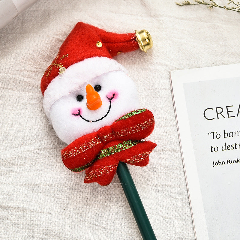 Wholesale Christmas Cloth Cartoon Old Man Snowman Pattern Pencil