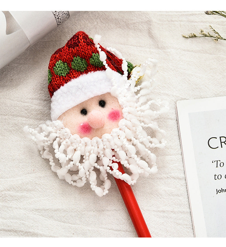 Wholesale Christmas Cloth Cartoon Old Man Snowman Pattern Pencil