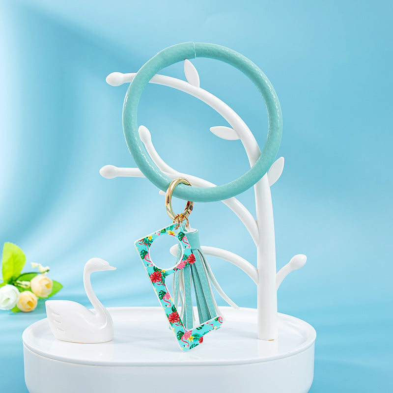 Wholesale PU Bracelet Tassel Keychain