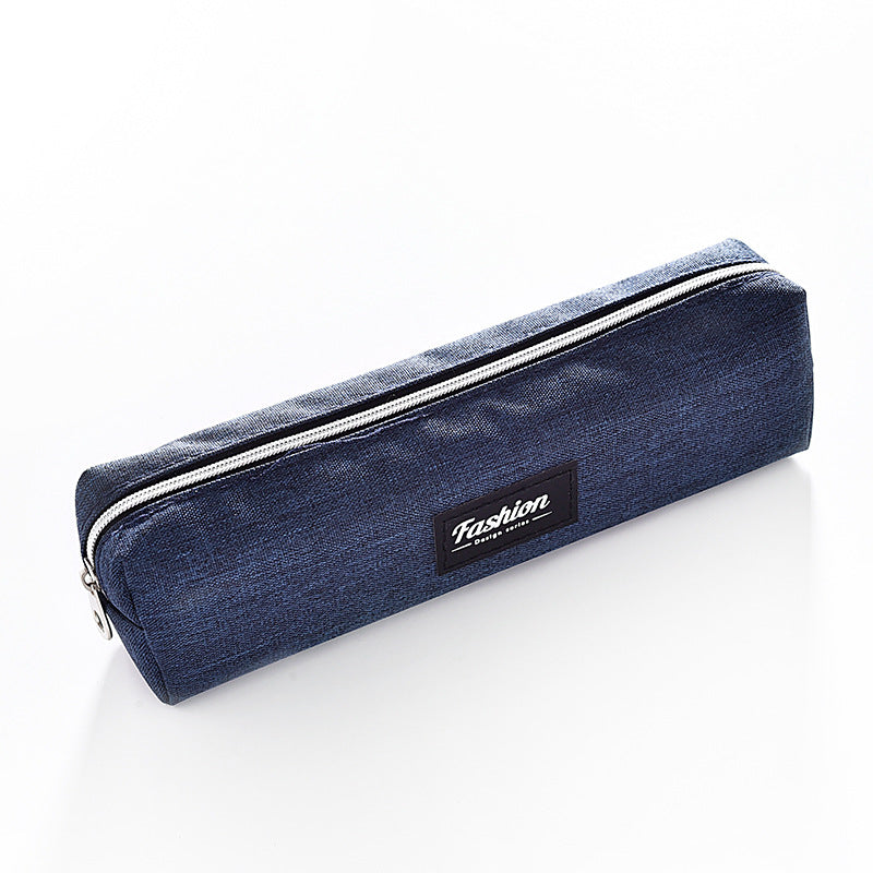 Wholesale Simple Canvas Solid Color Pen Bag