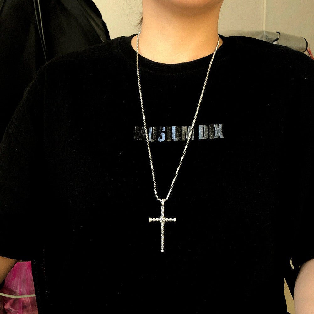Wholesale Titanium Steel Cross Pendant Necklace