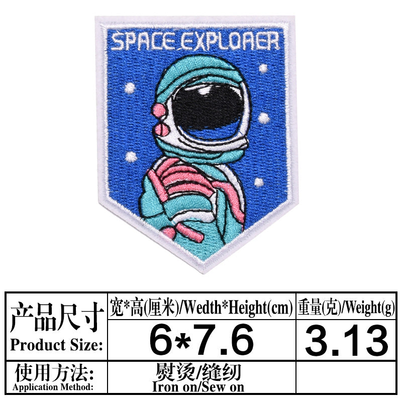 Wholesale Chic Space Planet Embroidery Patches Cloth DIY Craft Supply For Clothing Bags Fashion Accessory MysteryZone