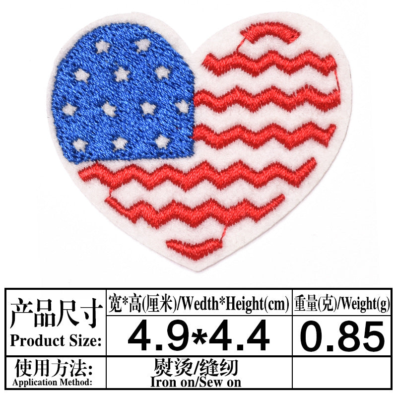 Wholesale Trendy Embroidered Love Heart Fabric Patches Decorative Fashion Accessory For Clothing Bags Hats DIY Craft Boutique Resale