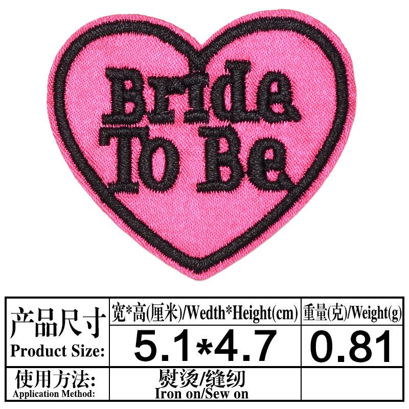 Wholesale Trendy Embroidered Love Heart Fabric Patches Decorative Fashion Accessory For Clothing Bags Hats DIY Craft Boutique Resale