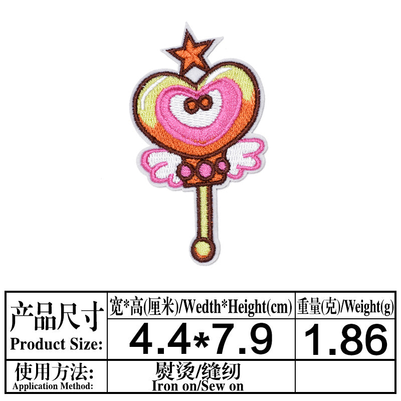 Wholesale Trendy Embroidered Love Heart Fabric Patches Decorative Fashion Accessory For Clothing Bags Hats DIY Craft Boutique Resale