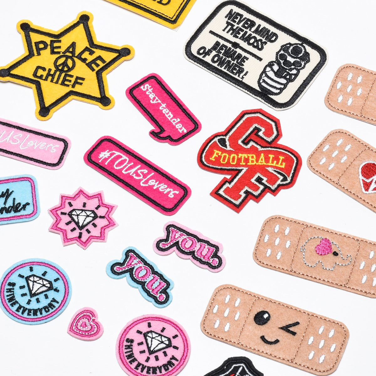 Wholesale Cute Cartoon Cloth Patches DIY Love Letter Embroidery For Kids Clothing Repair And Craft Supply