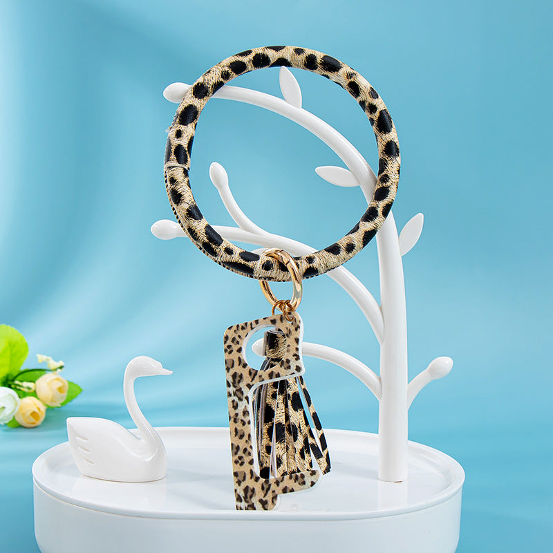 Wholesale PU Bracelet Tassel Keychain