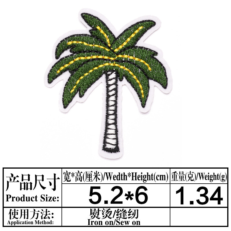 Wholesale Tropical nut Eye Diamond Lip Embroidered Patch Set 22 Pack Cloth Applique For DIY Clothing Decoration And Fashion Accessory