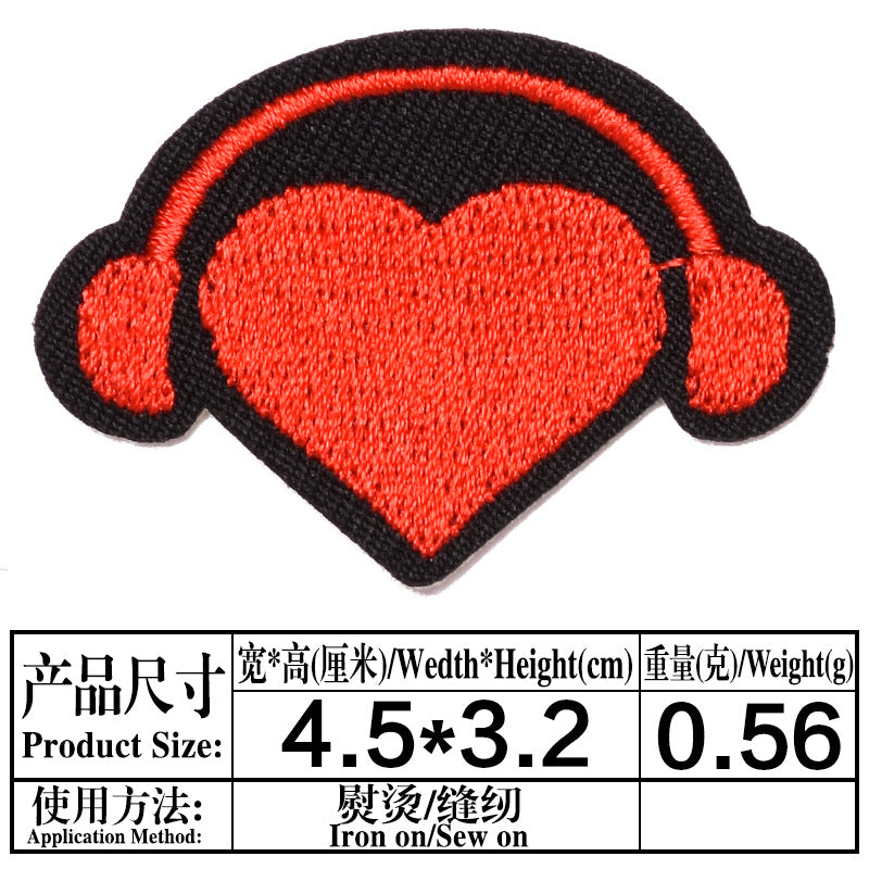 Wholesale Tropical nut Eye Diamond Lip Embroidered Patch Set 22 Pack Cloth Applique For DIY Clothing Decoration And Fashion Accessory
