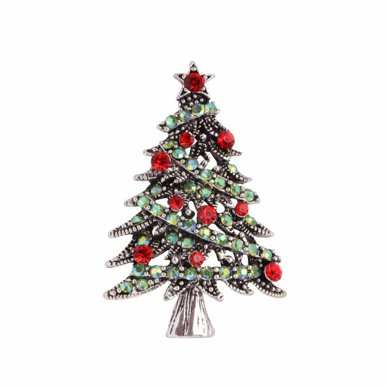 Wholesale Christmas Diamond Zinc Alloy Brooch
