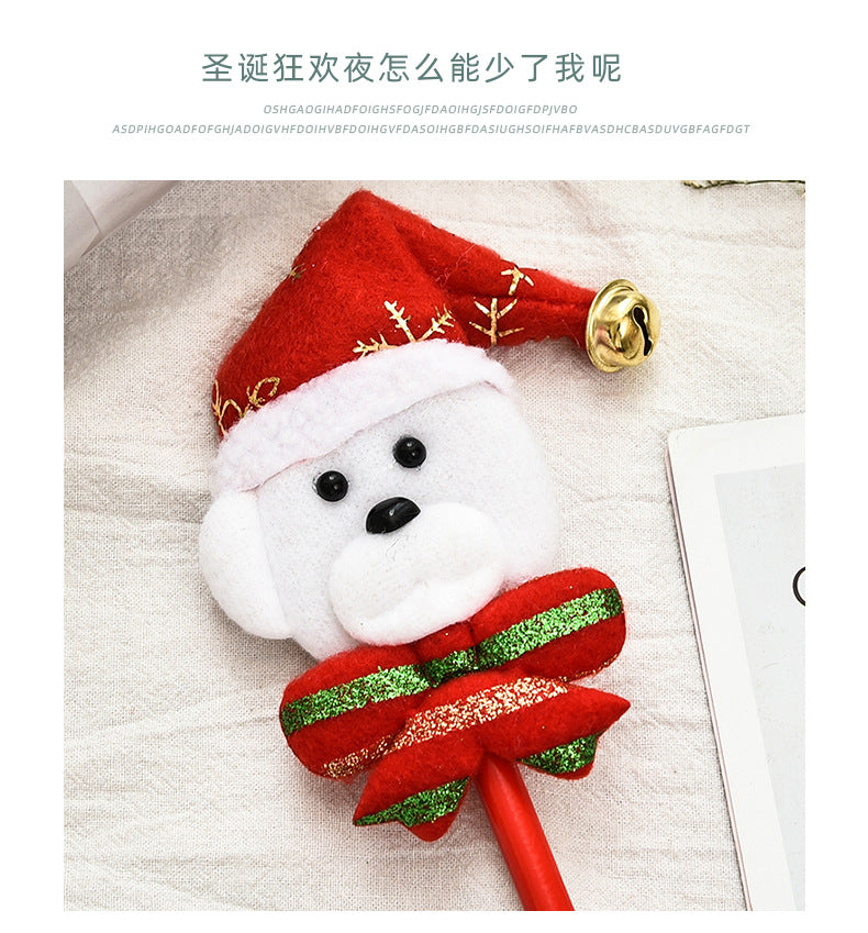 Wholesale Christmas Cloth Cartoon Old Man Snowman Pattern Pencil