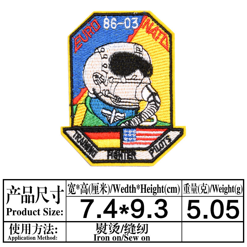 Wholesale Chic Space Planet Embroidery Patches Cloth DIY Craft Supply For Clothing Bags Fashion Accessory MysteryZone