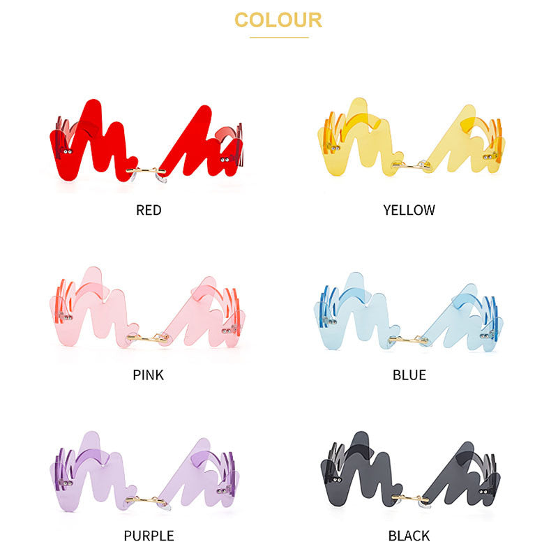 Wholesale Irregular Wave PC Sunglasses