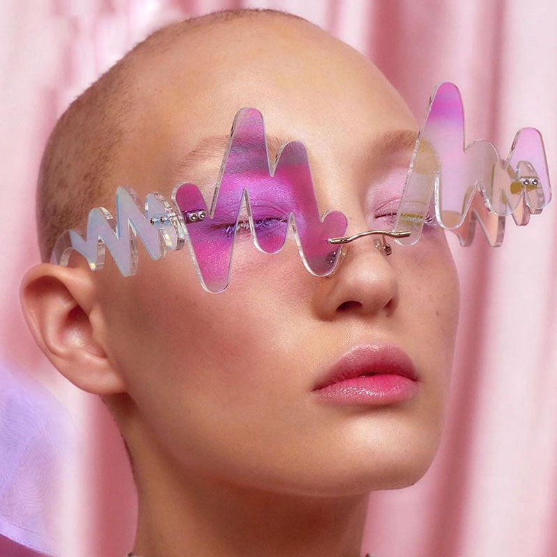 Wholesale Irregular Wave PC Sunglasses