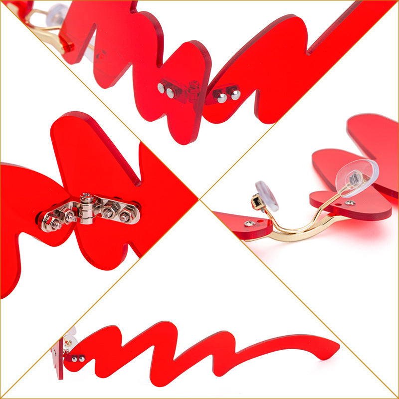 Wholesale Irregular Wave PC Sunglasses