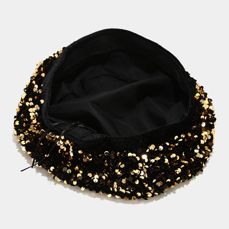 Wholesale Autumn Winter New Sequin Beret