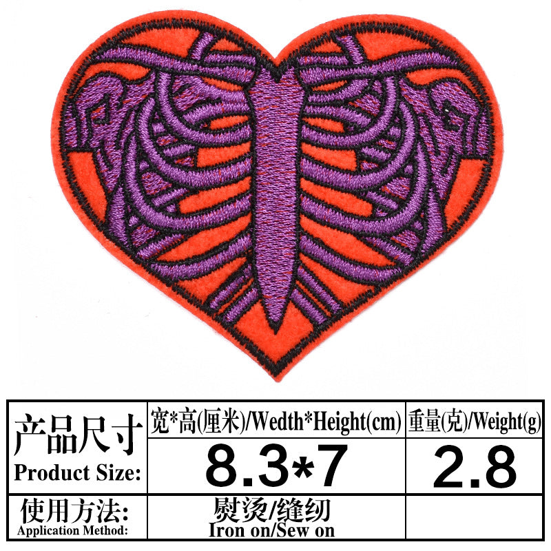 Wholesale Trendy Embroidered Love Heart Fabric Patches Decorative Fashion Accessory For Clothing Bags Hats DIY Craft Boutique Resale