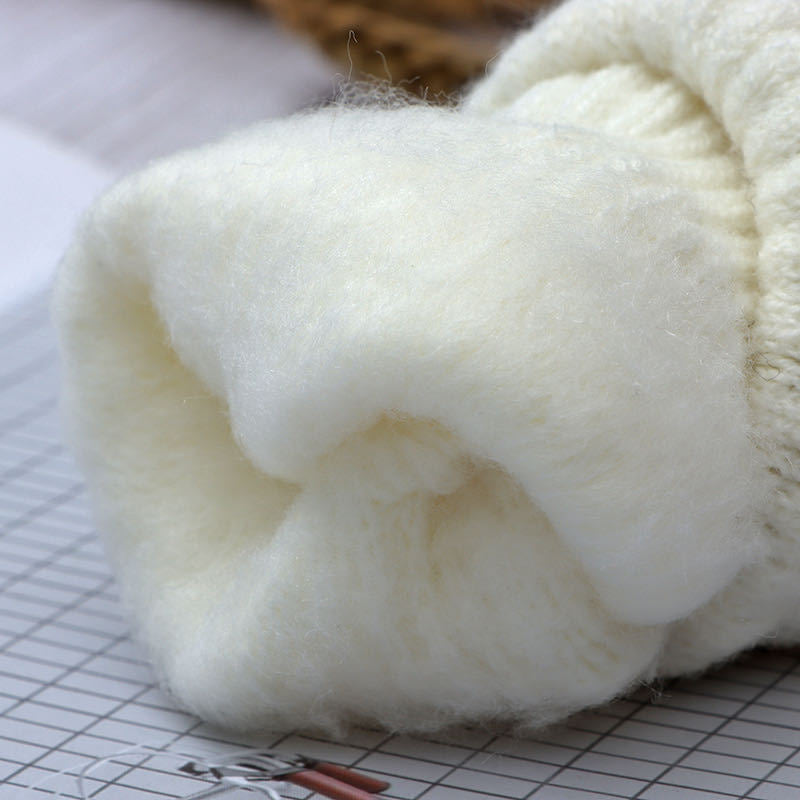 Wholesale Winter Imitation Cashmere Jacquard Touch Screen Plus Velvet Thick Warm Gloves