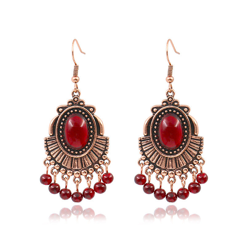 Wholesale Fashion Vintage Gold Tassel Earrings