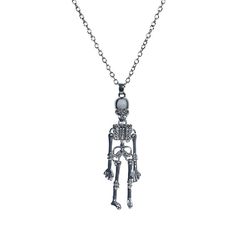 Wholesale Halloween Ghost Skeleton Bat Pumpkin Head Pendant Necklace
