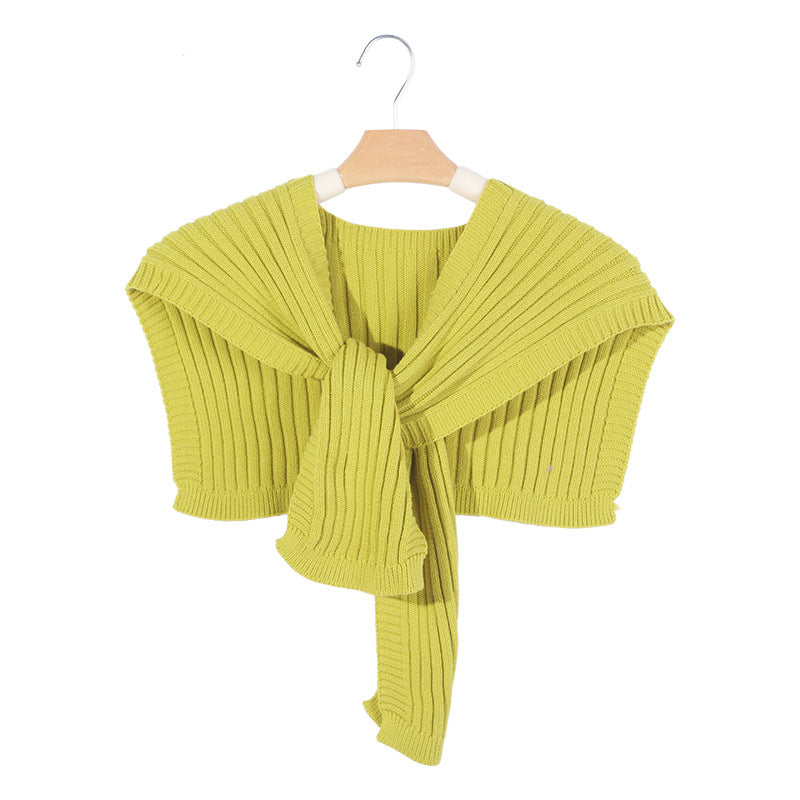 Wholesale Short Shawl with Thickened Cotton Warm Scarf