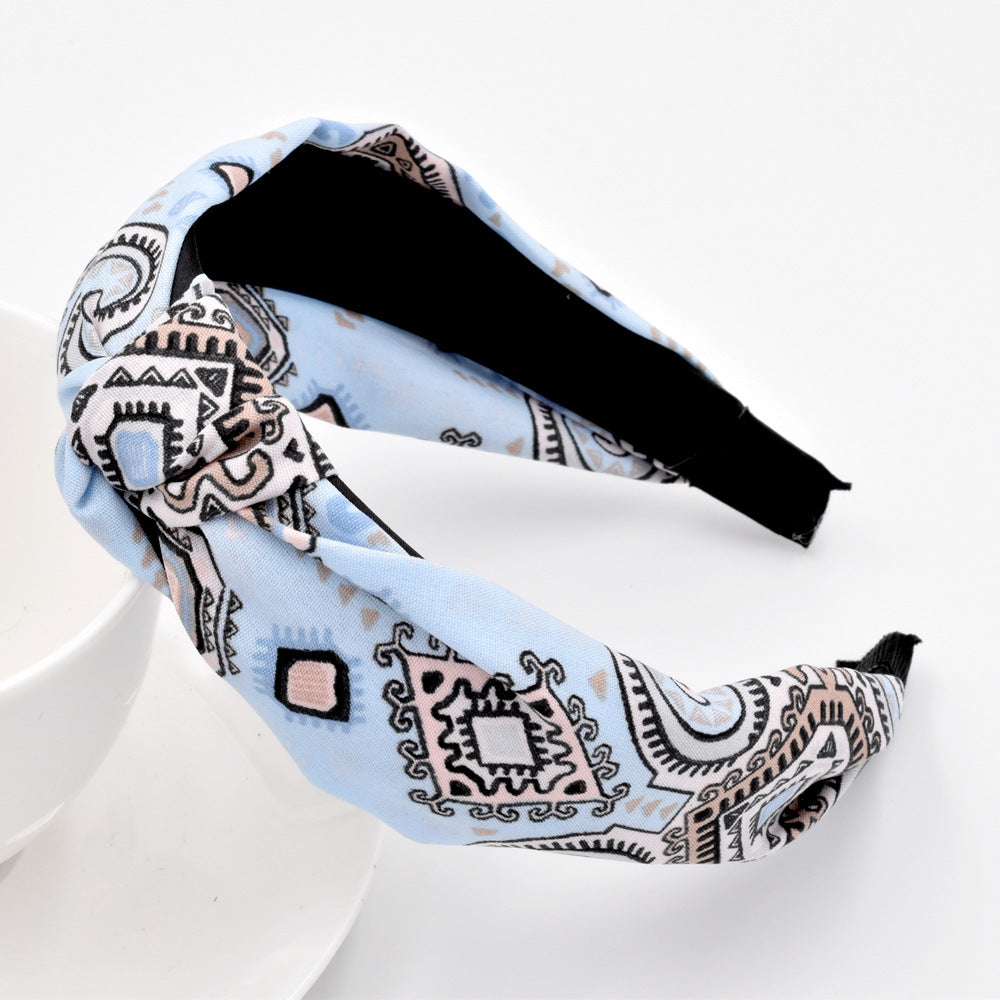 Wholesale of New Retro Patterned Baroque Bohemian Fabric Headband
