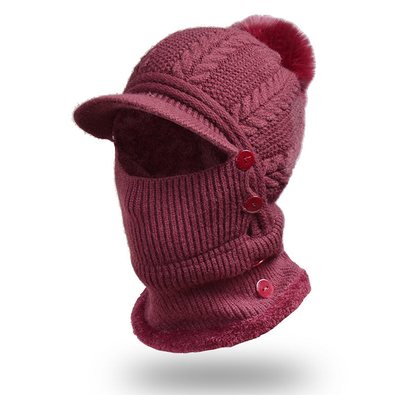 Wholesale Winter Woolen Knitted Pullover Ear Protection Hat