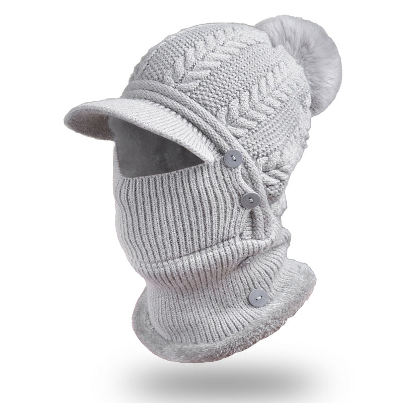Wholesale Winter Woolen Knitted Pullover Ear Protection Hat