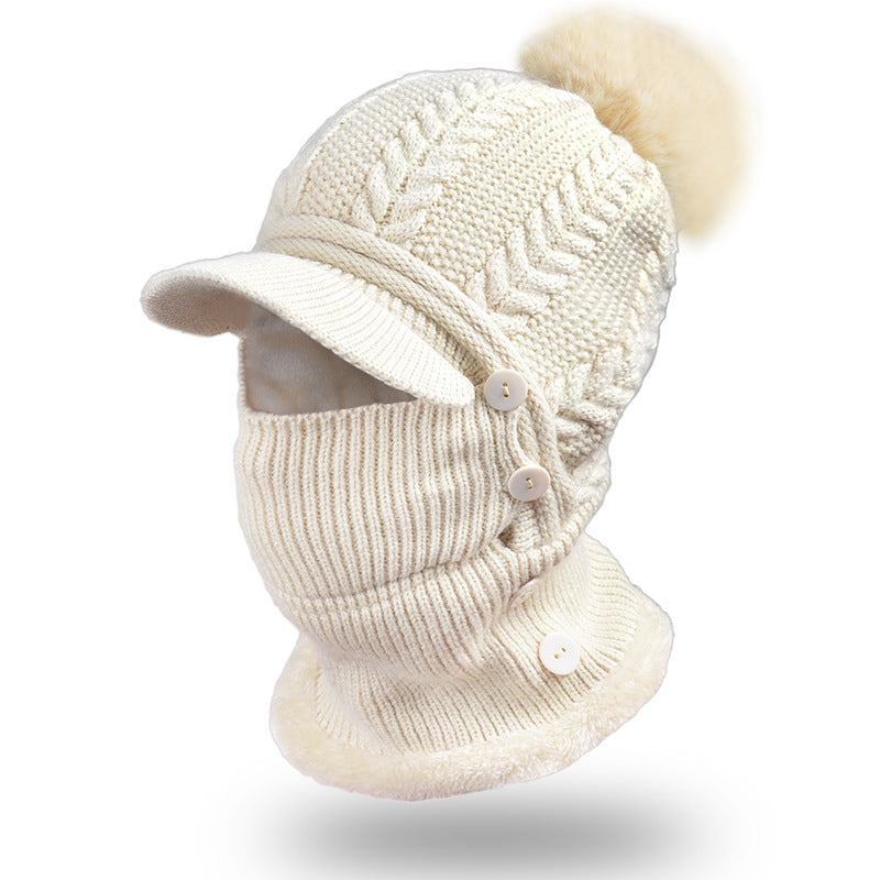 Wholesale Winter Woolen Knitted Pullover Ear Protection Hat