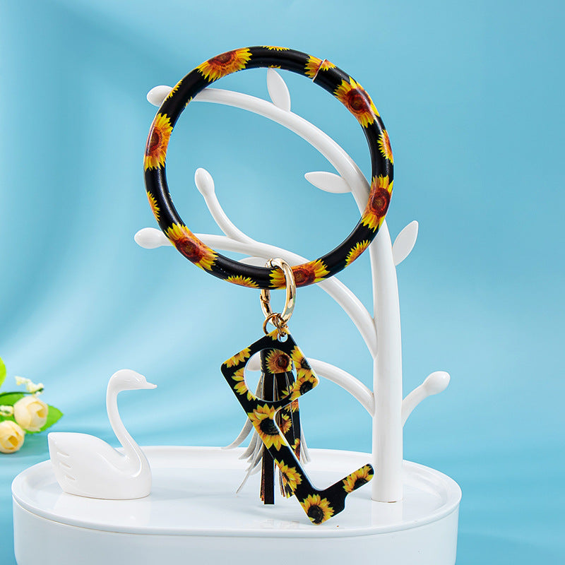 Wholesale PU Bracelet Tassel Keychain