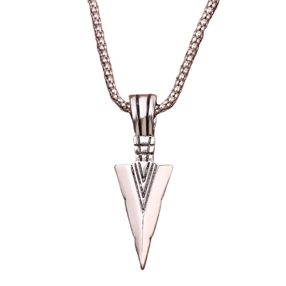 Wholesale Vintage Arrow Pendant with Alloy Necklace for Men