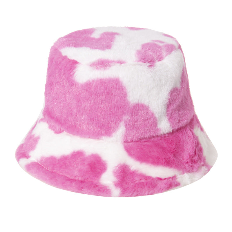 Wholesale Black and White Cow Pattern Bucket Hat
