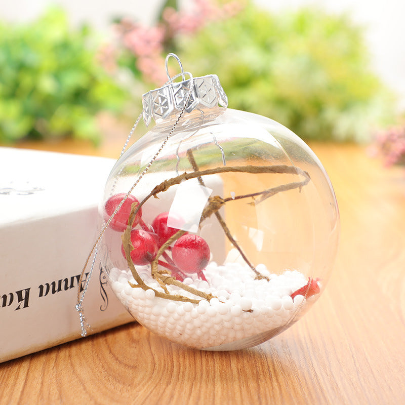 Wholesale Christmas Decoration Transparent Plastic Christmas Balls