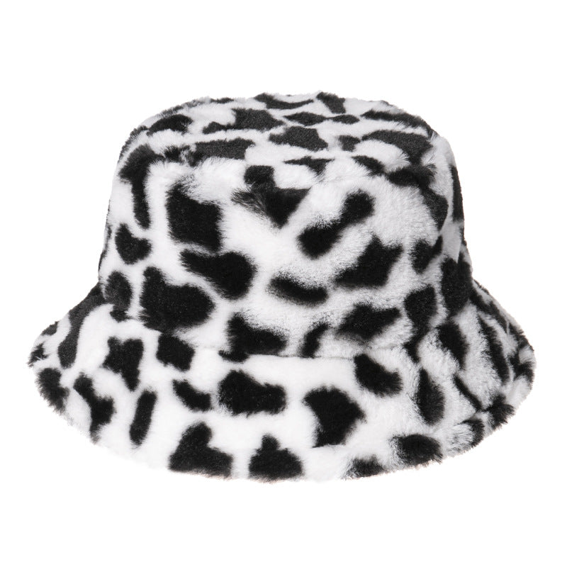 Wholesale Black and White Cow Pattern Bucket Hat