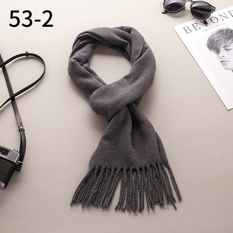 Wholesale Thick Autumn and Winter Tassel Imitation Cashmere Scarf